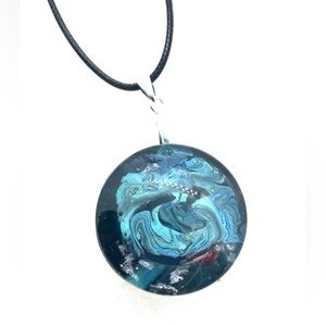 Statement Snap pendant with handmade 30mm snap SJ30 simple round StyleDot